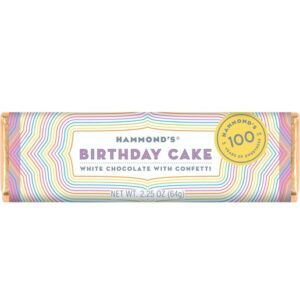 Hammond's Birthday Cake White Chocolate Confetti Bar 2.25oz 12ct